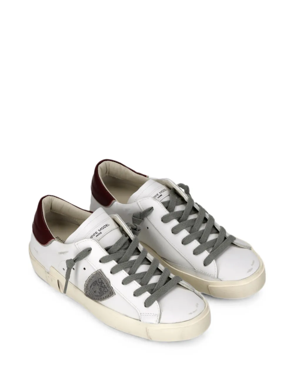 Philippe Model Paris PRSX Low leren sneakers Wit