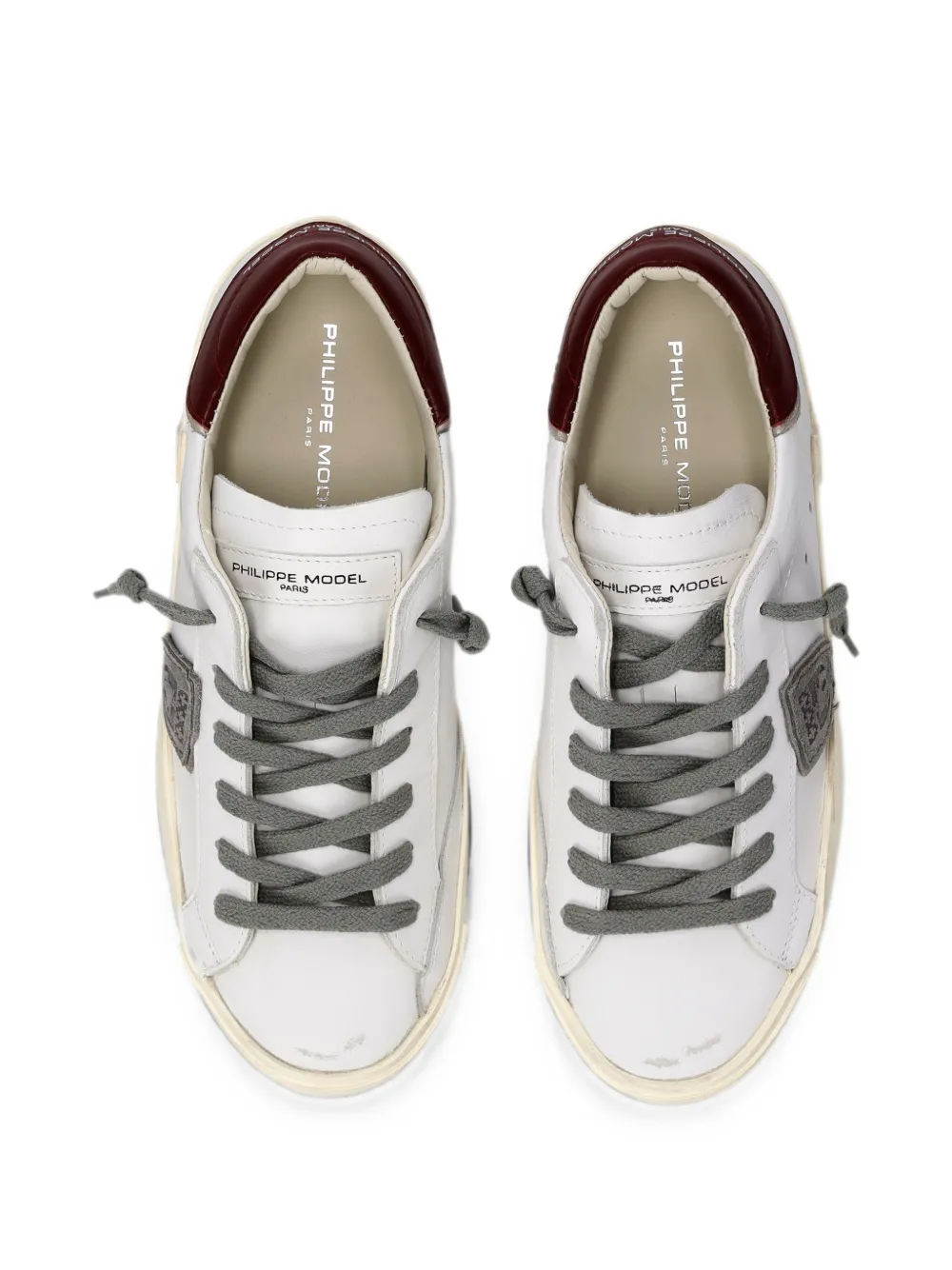 Philippe Model Paris PRSX Low leren sneakers Wit
