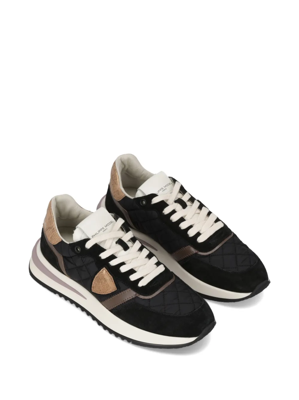 Philippe Model Paris Tropez 2.1 gewatteerde sneakers Zwart