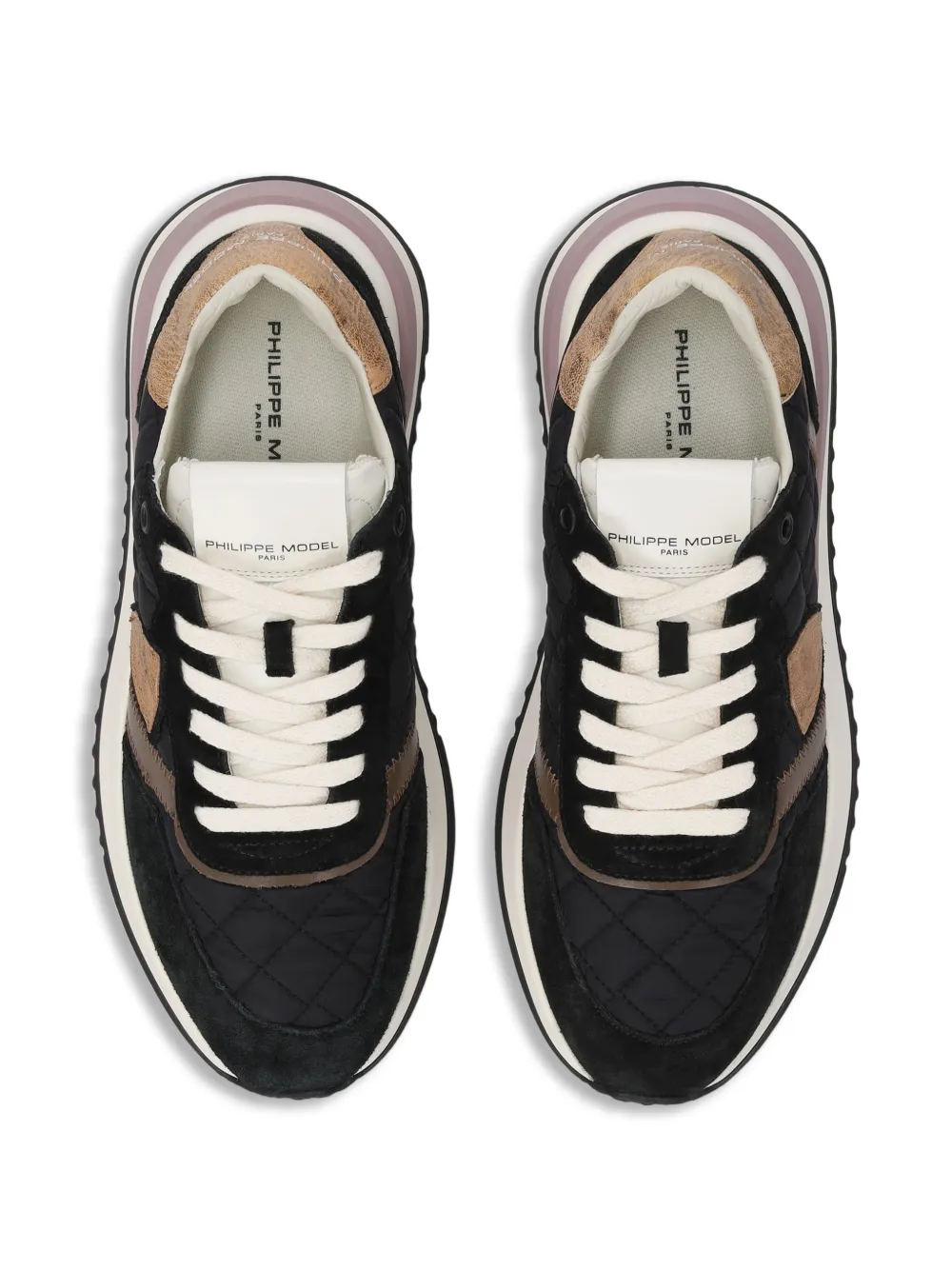 Philippe Model Paris Tropez 2.1 gewatteerde sneakers Zwart