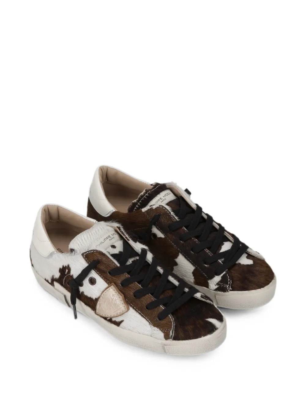 Philippe Model Paris PRSX cow-print sneakers Bruin