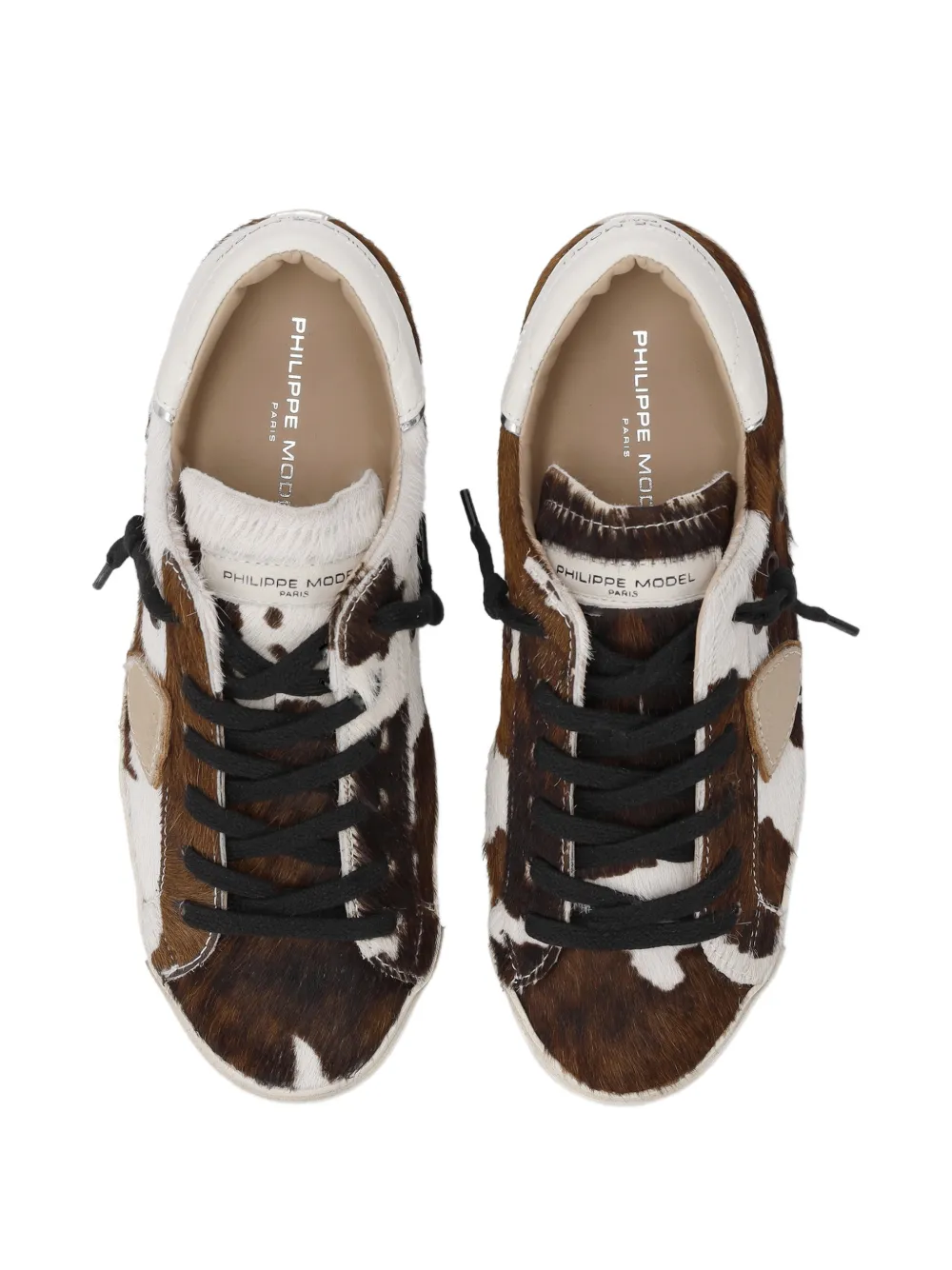 Philippe Model Paris PRSX cow-print sneakers Bruin
