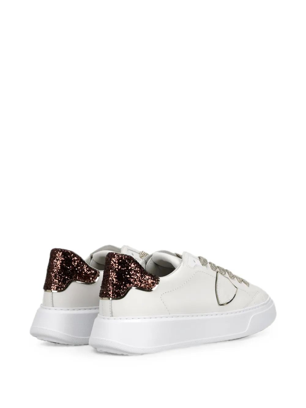 Philippe Model Paris Temple glitter-detail sneakers Wit