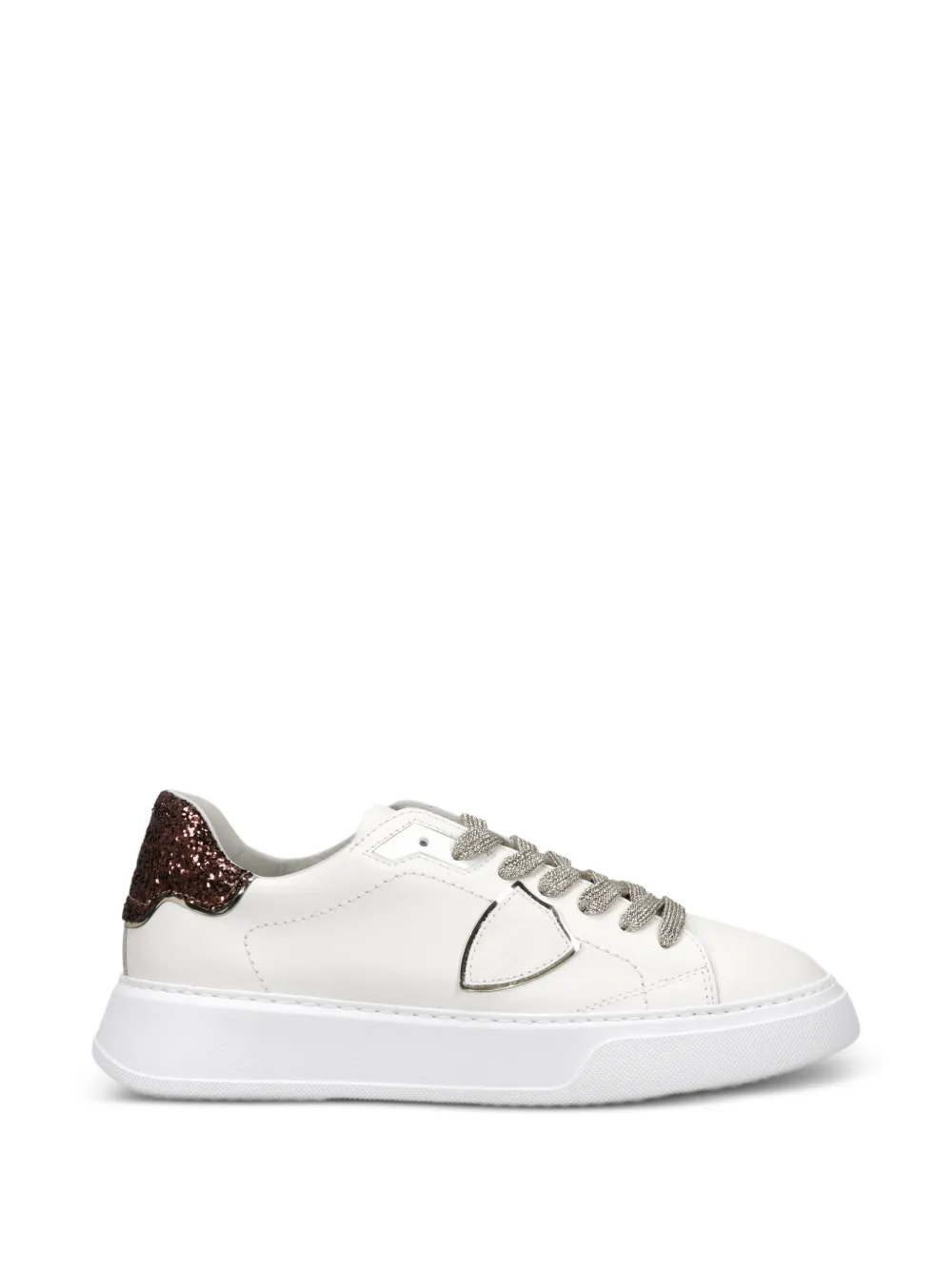 Philippe Model Paris Temple glitter-detail sneakers Wit