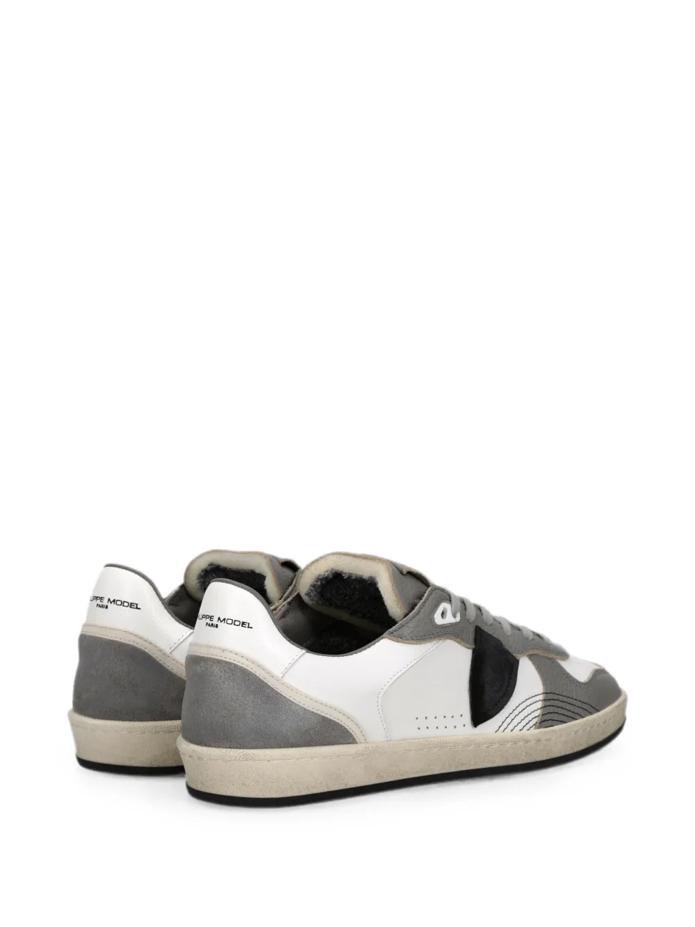 Philippe Model Paris Sneakers met leren vlakken Wit