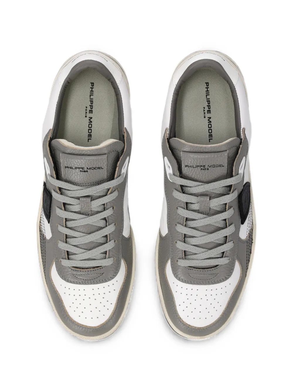 Philippe Model Paris Sneakers met leren vlakken Wit