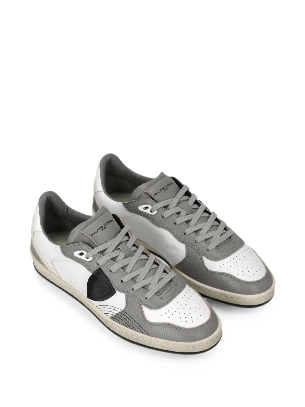 Philippe Model Paris Sneakers met leren vlakken Wit