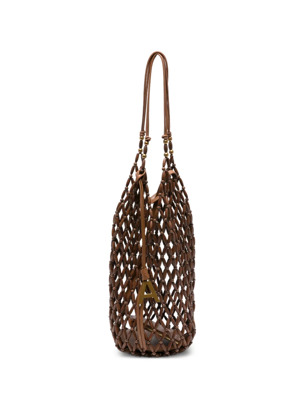 A.M.G. beaded shoulder bag - Marrone