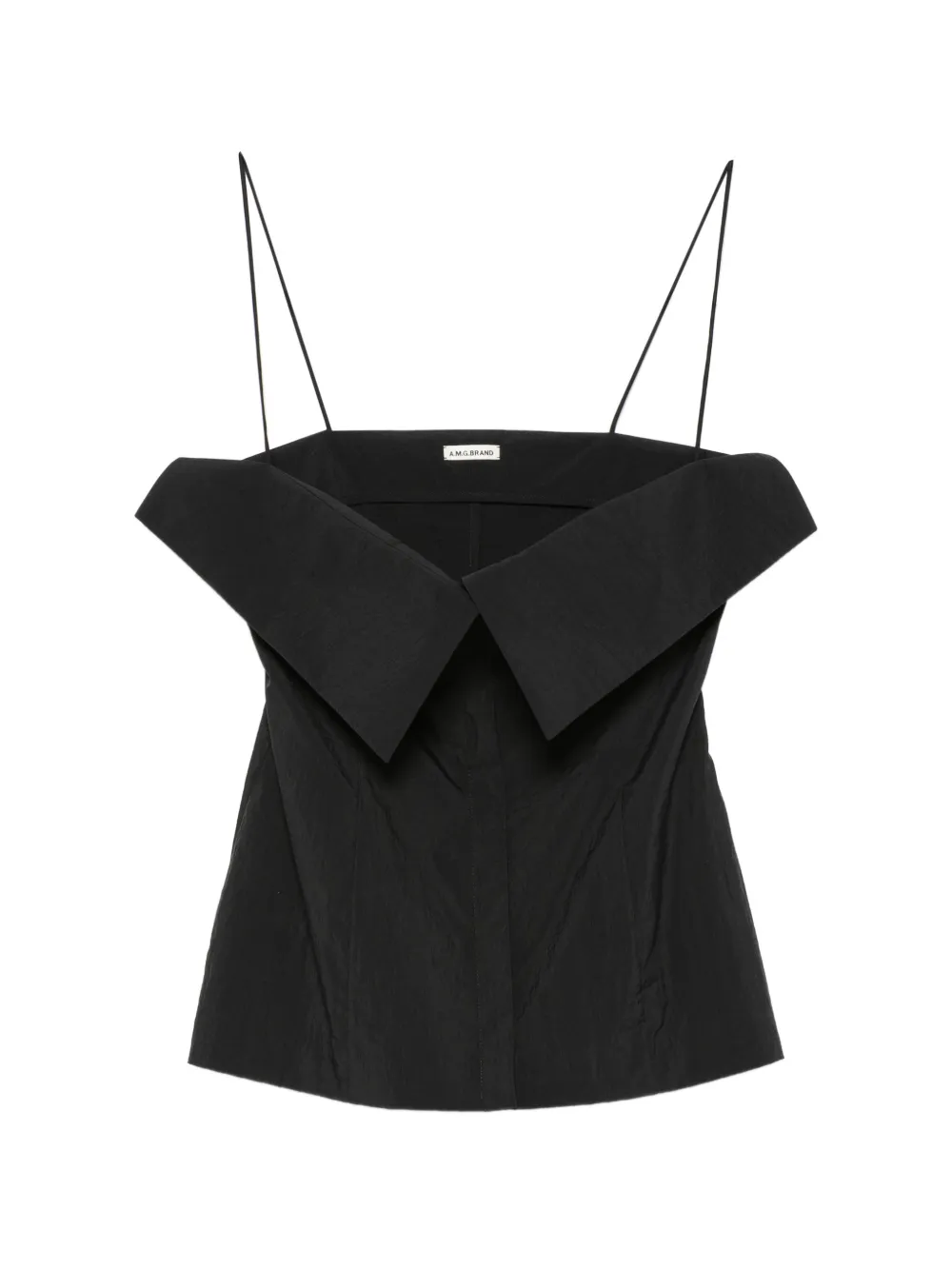 A.M.G. Top con spalline sottili - Nero