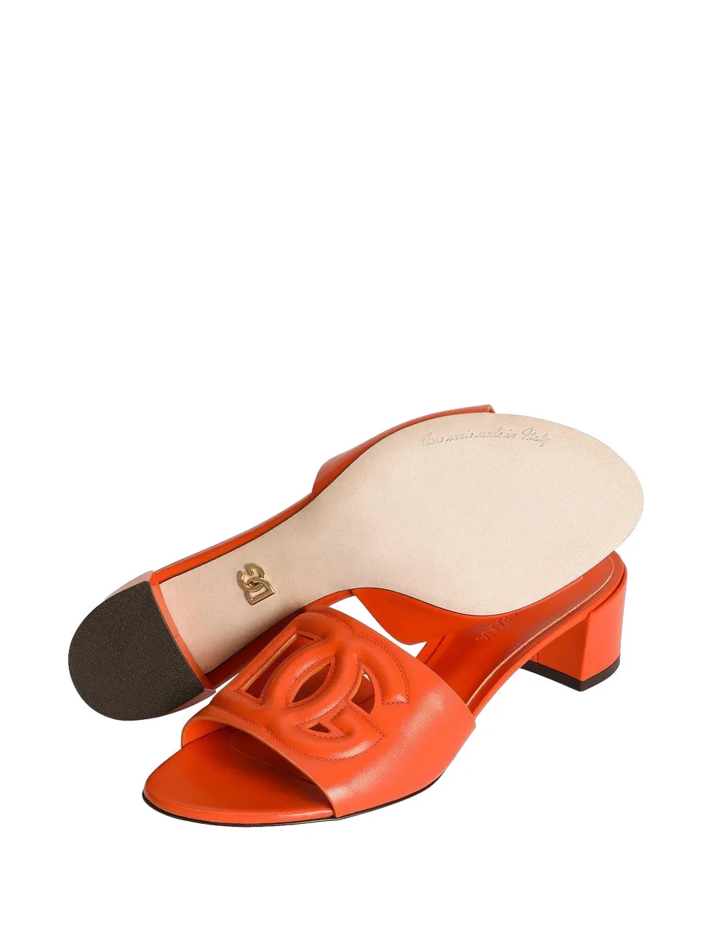Dolce & Gabbana Bianca DG Millennials-logo sandals Oranje