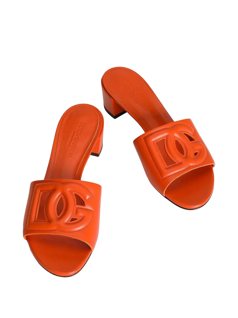 Dolce & Gabbana Bianca DG Millennials-logo sandals Oranje