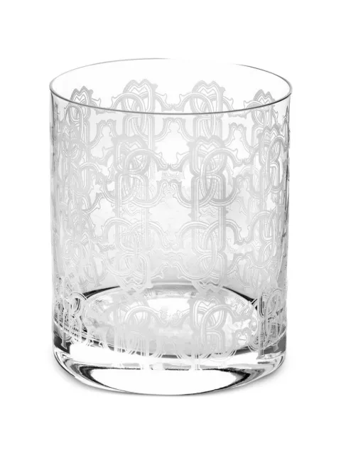 Roberto Cavalli Home monogram-patterned glass set (set of two)