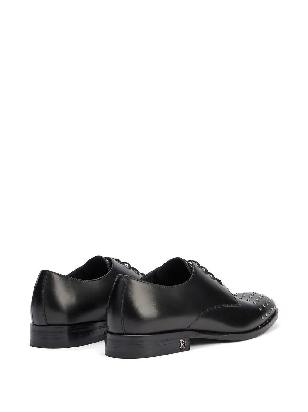 Roberto Cavalli stud-embellished derby shoes Zwart
