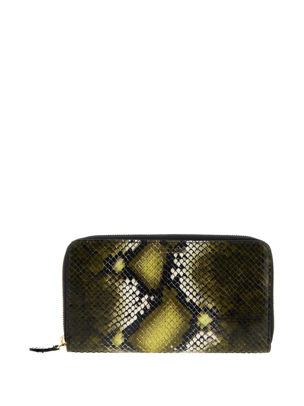 Roberto Cavalli snake-effect wallet - Verde