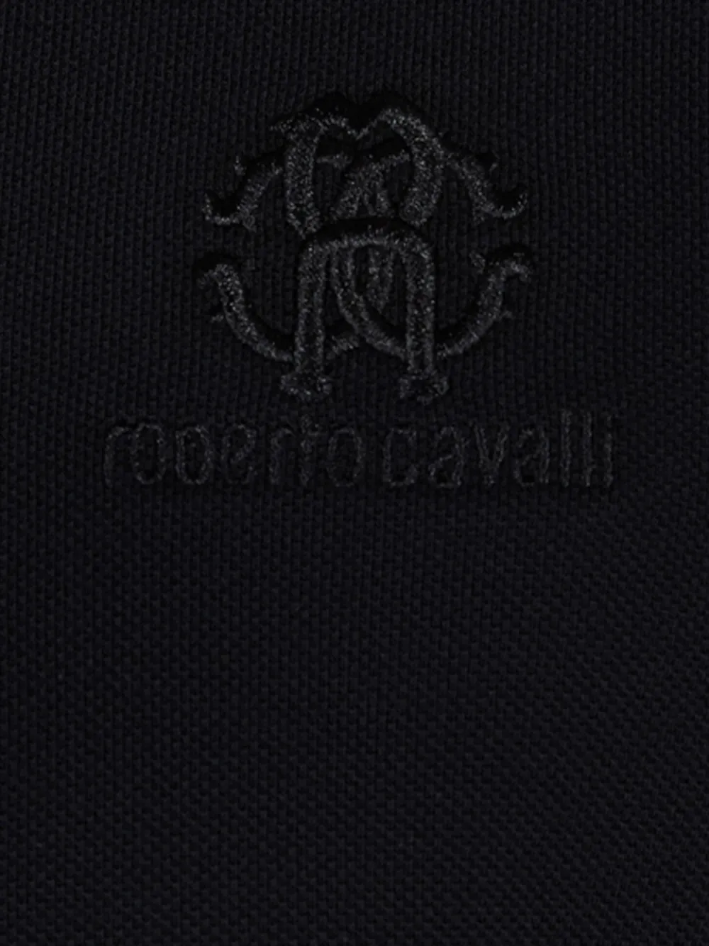 Roberto Cavalli Poloshirt met geborduurd logo Zwart