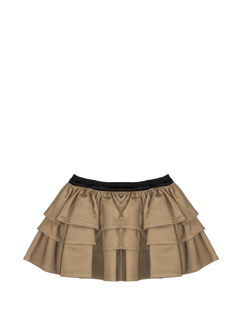 Douuod Kids tiered ruffled cotton skirt - Marrone