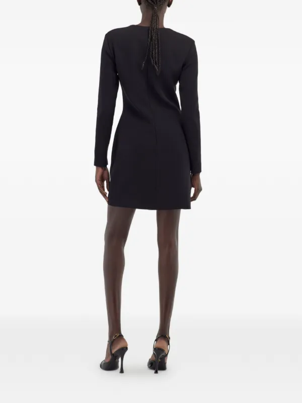 roberto cavalli long sleeve dress Roberto Cavalli Long-sleeve Slit Dress
