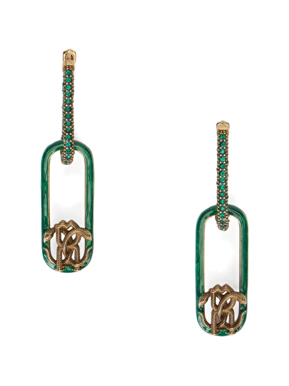 Roberto Cavalli crystal-embellished earrings - Gold