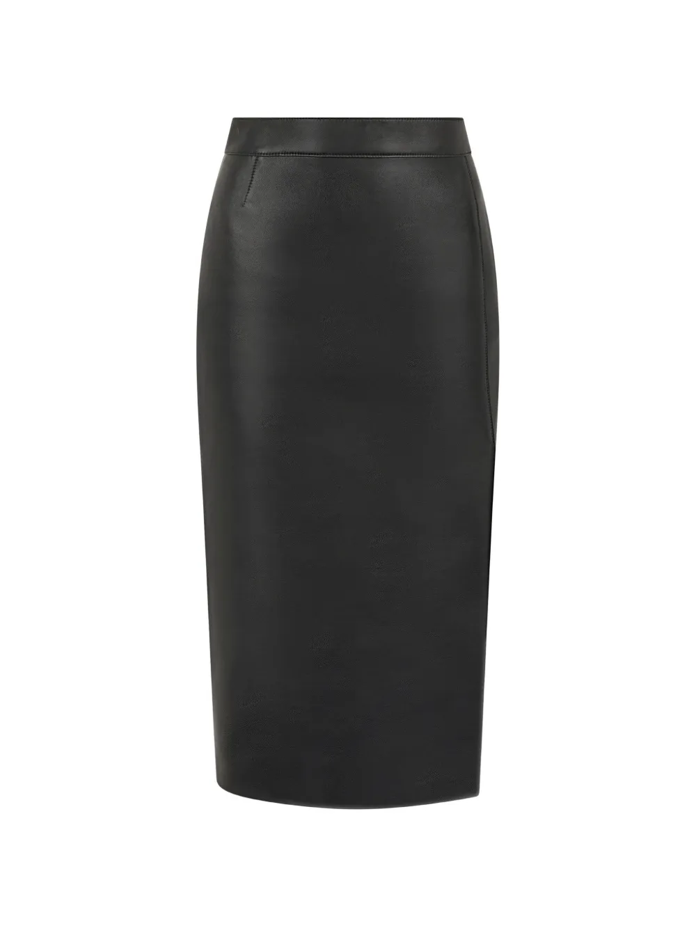 Roberto Cavalli leather side-slit midi skirt - Nero