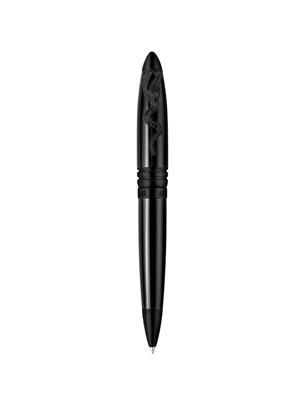 Roberto Cavalli snake-motif logo-engraved pen - Nero