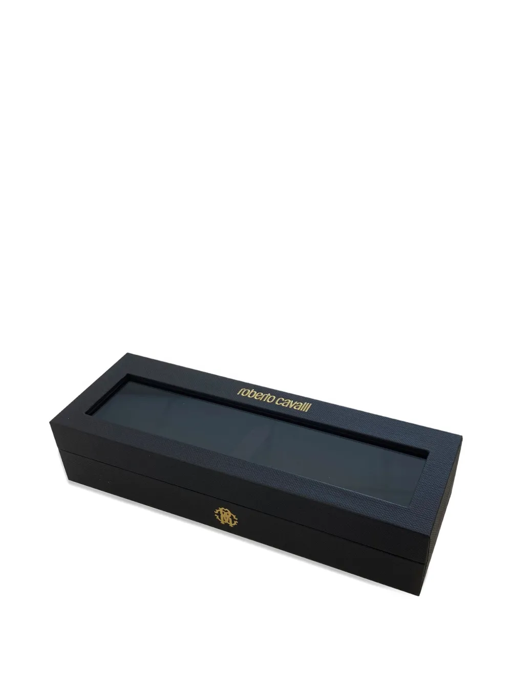 Roberto Cavalli Pen met gegraveerd logo en slangenpatroon Zwart