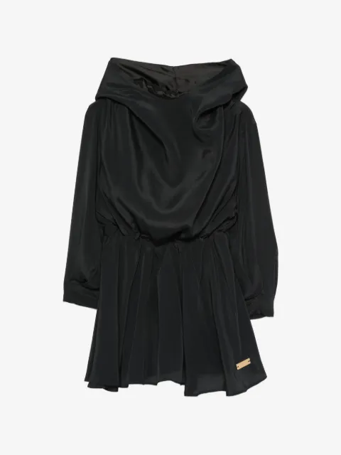 Balmain Kids vestido manga larga con cintura fruncida