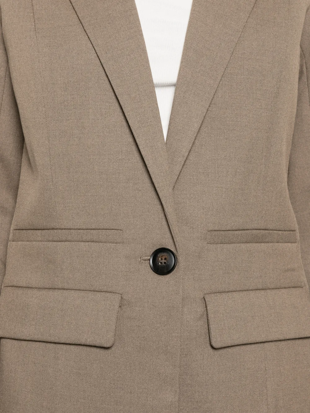 Gestuz Blazer met enkele rij knopen Beige