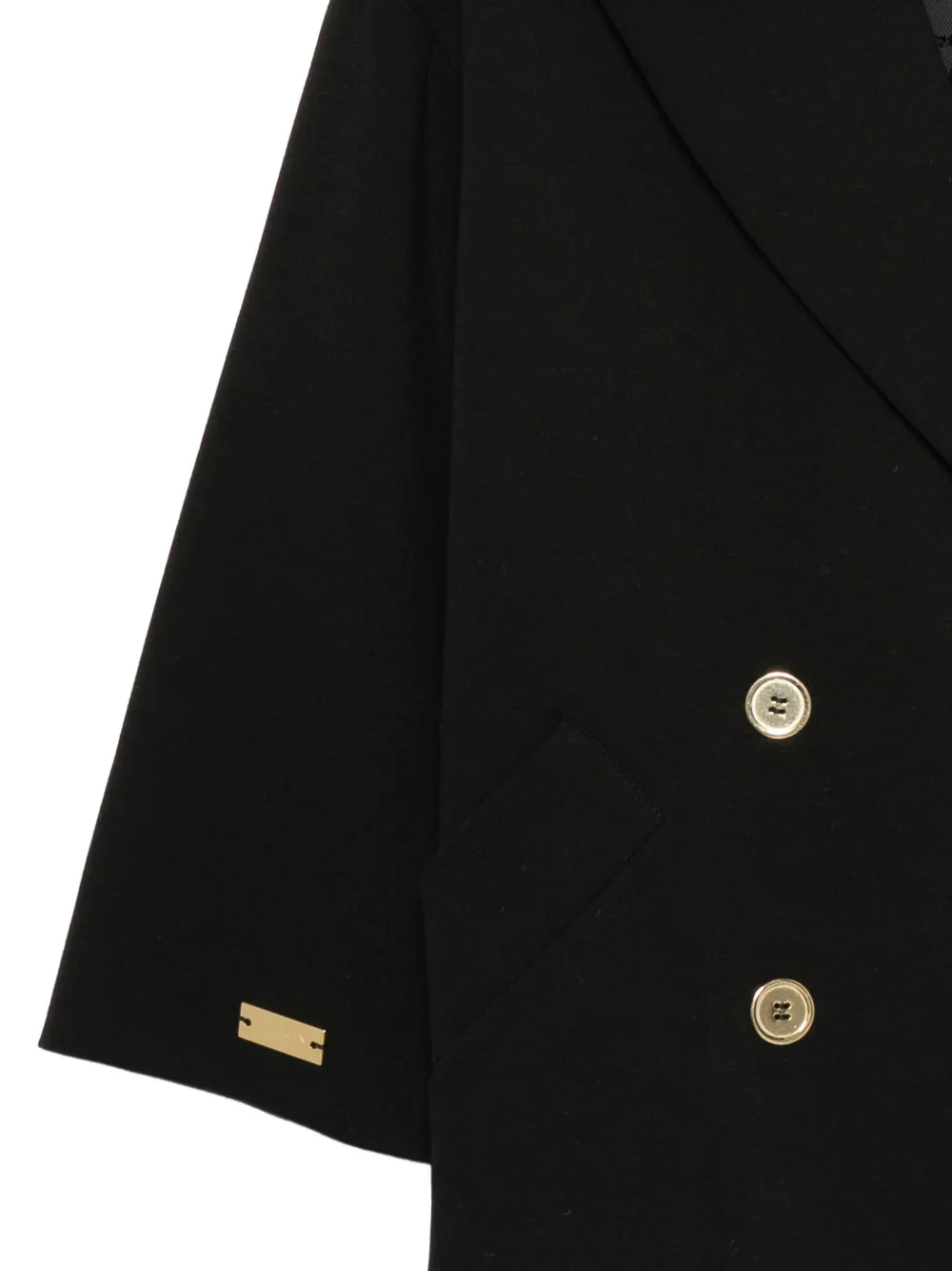 Balmain Kids Jack met dubbele rij knopen en logoplakkaat Zwart