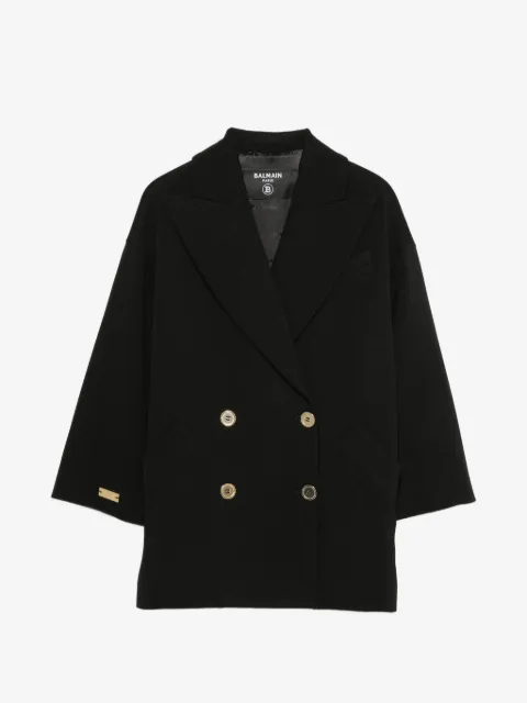 Balmain Kids chamarra con placa del logo