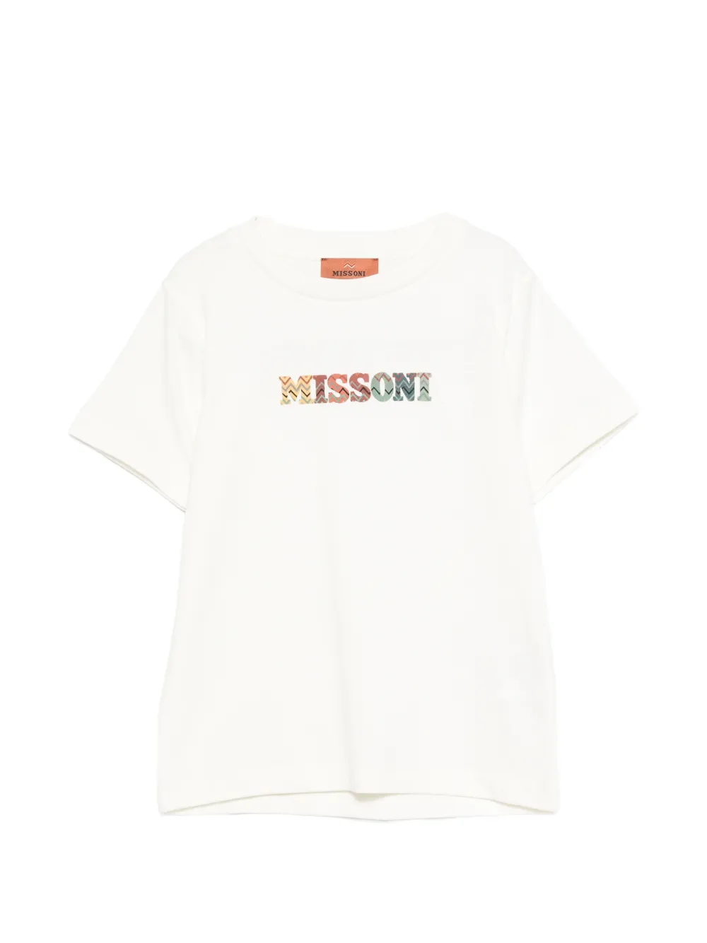 Missoni Kids logo-print cotton T-shirt - Toni neutri
