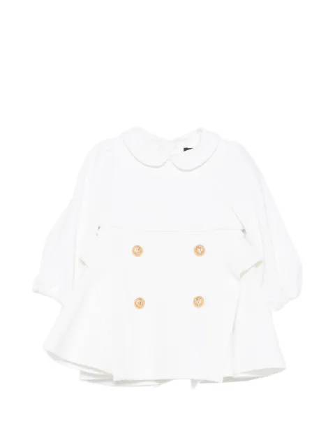 Balmain Kids embossed-button long-sleeve dress