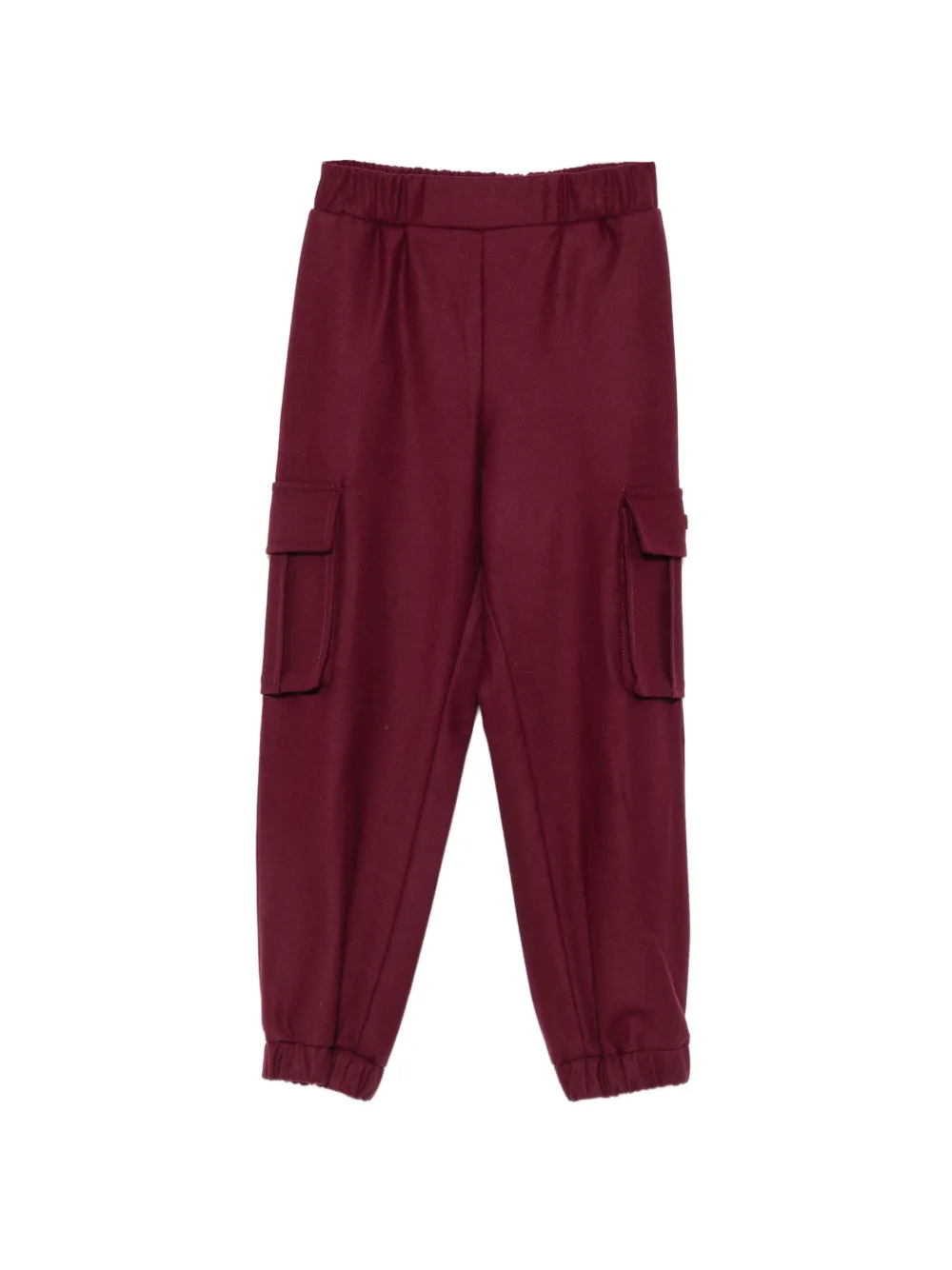 Balmain Kids elasticated wool cargo track pants - Rosso