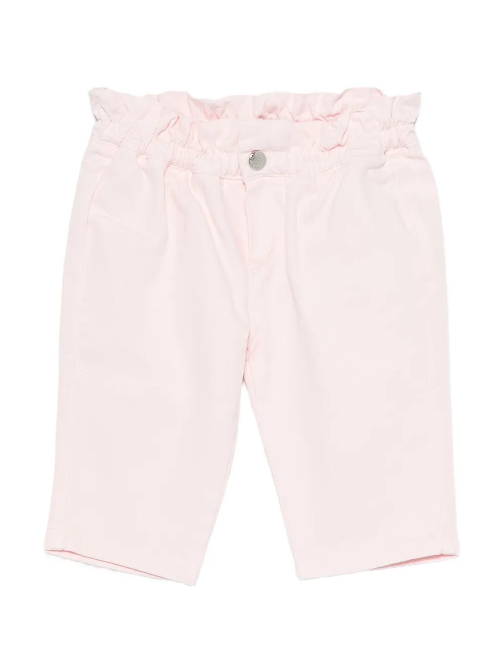 Missoni Kids zigzag-embroidered cotton trousers - Rosa