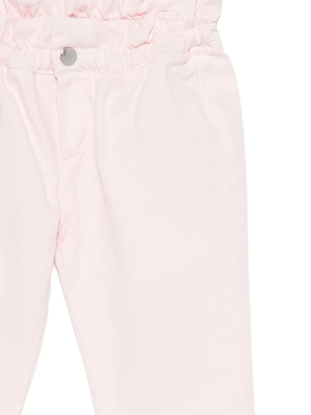 Missoni Kids Katoenen broek met zigzag-borduurwerk Roze
