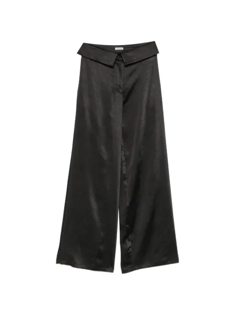A.M.G. pantalones anchos con pretina plegable