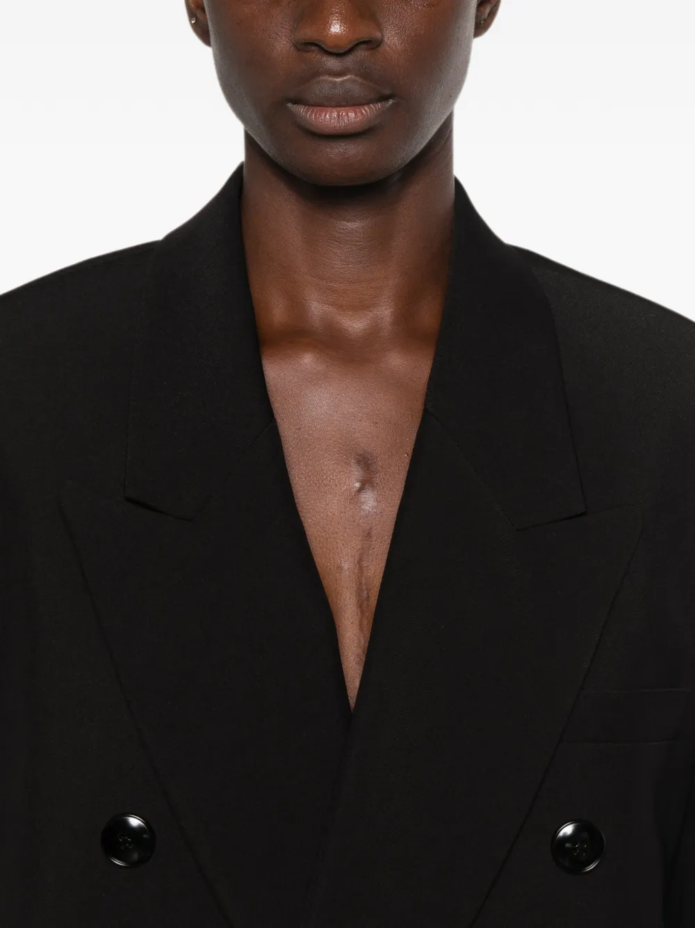 A.M.G. Blazer met puntige revers Zwart