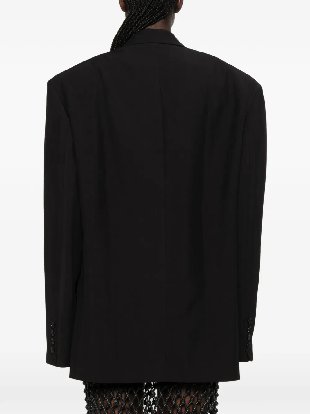 A.M.G. Blazer met puntige revers Zwart