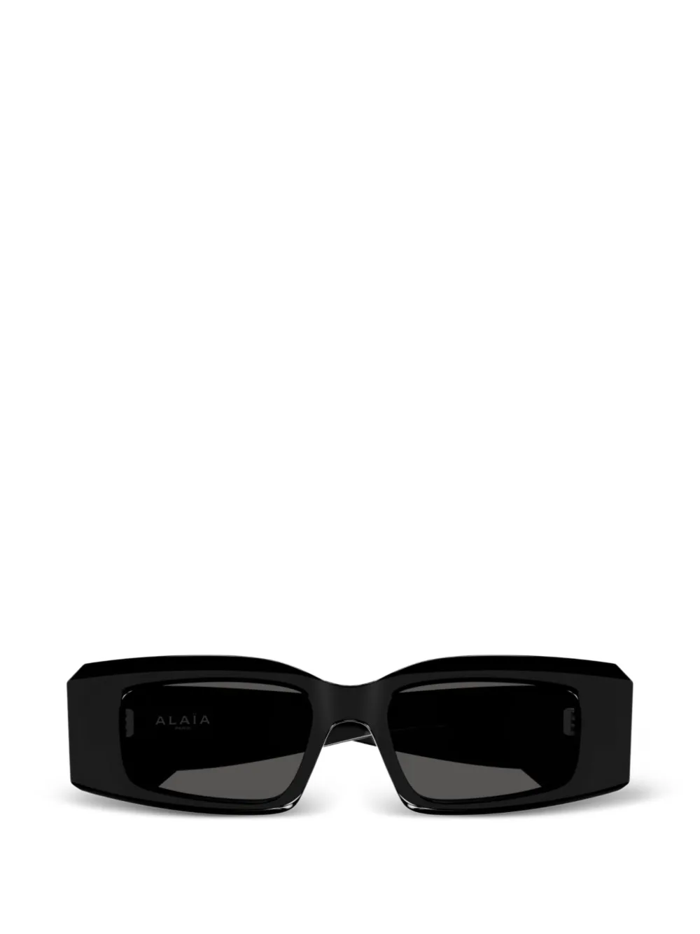 Alaia Eyewear Occhiali da sole rettangolari con stampa logo - Nero