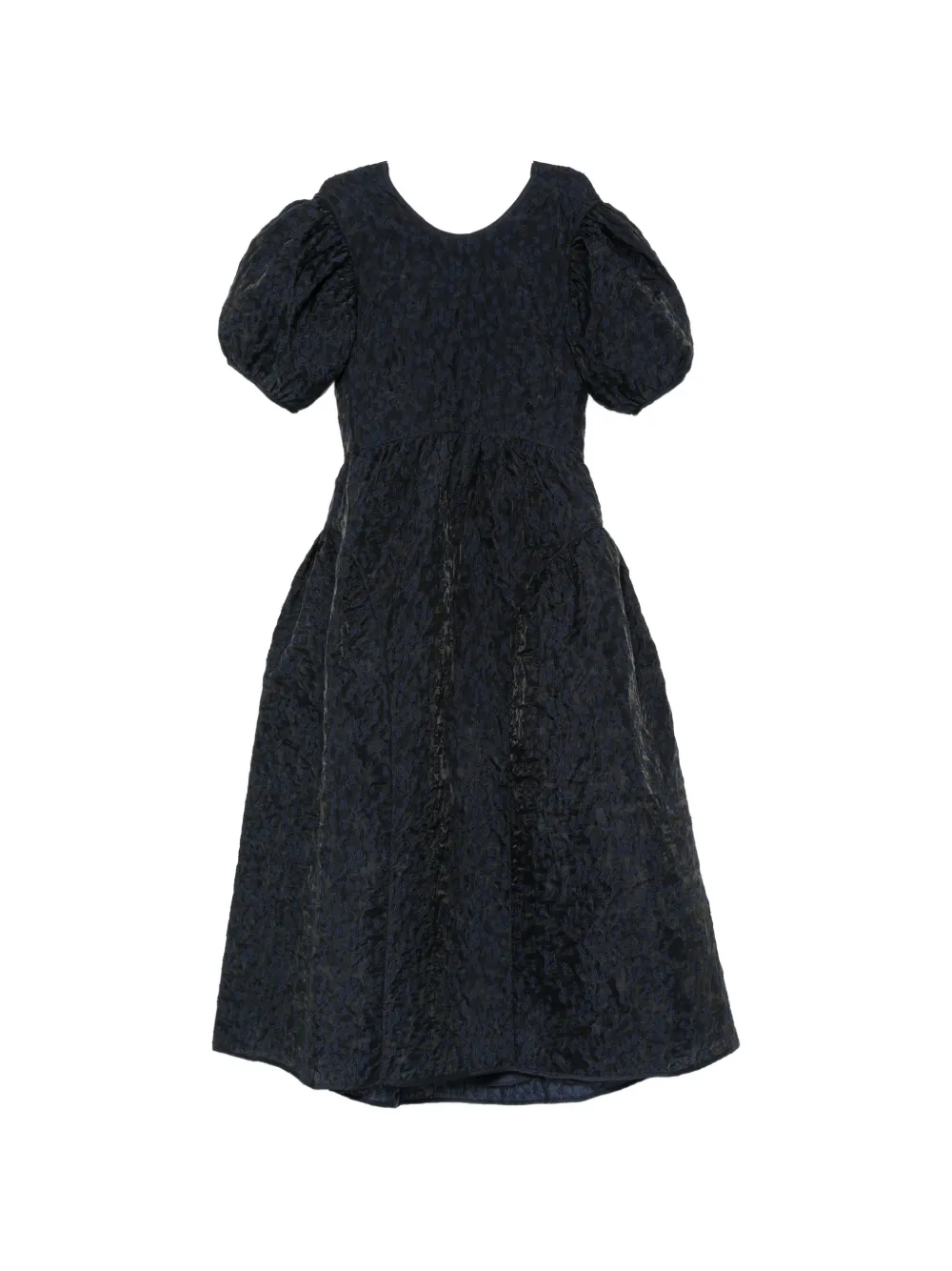 Cecilie Bahnsen open-back puff-sleeve midi dress - Schwarz