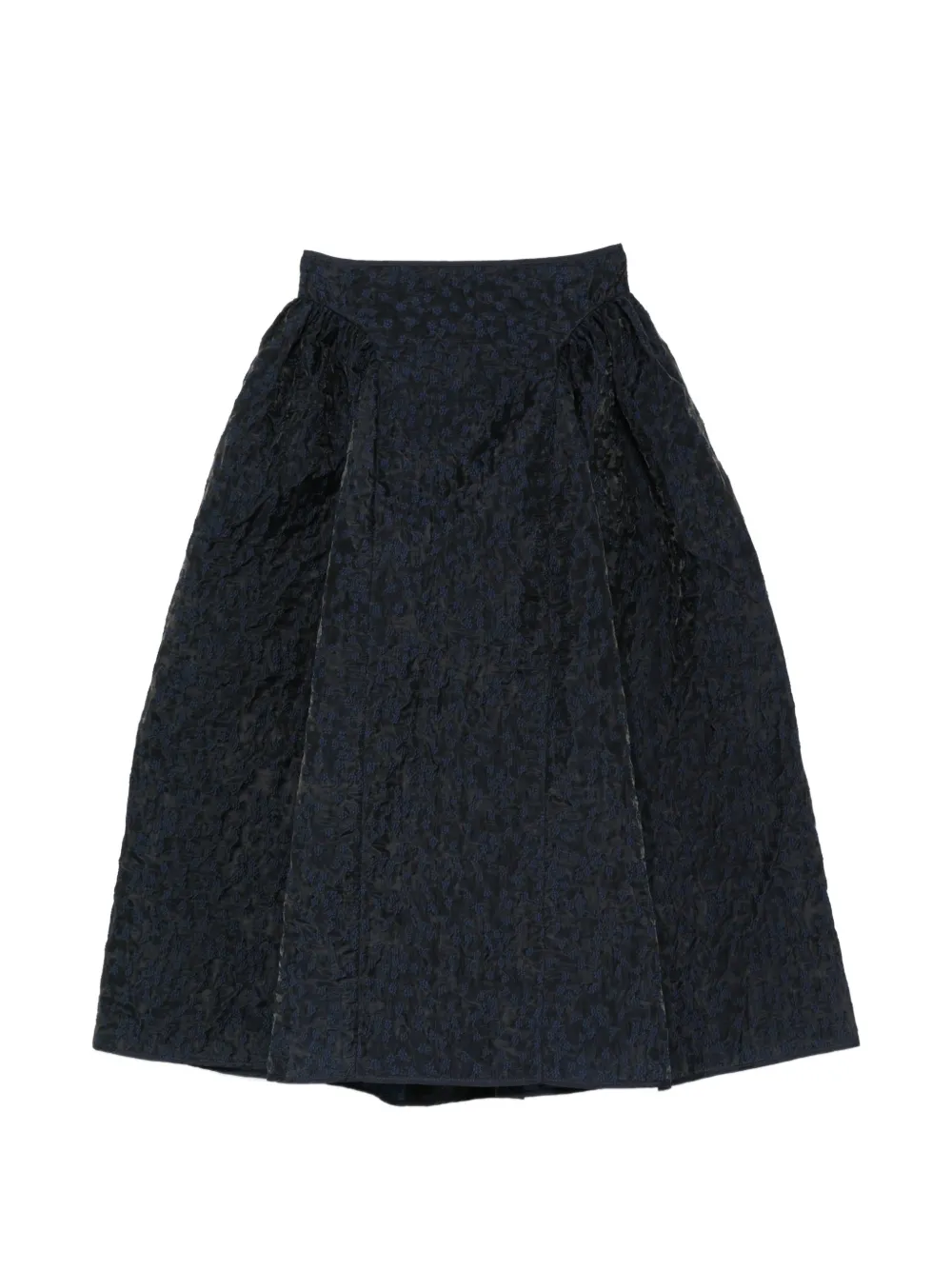 Cecilie Bahnsen floral-jacquard midi skirt - Nero