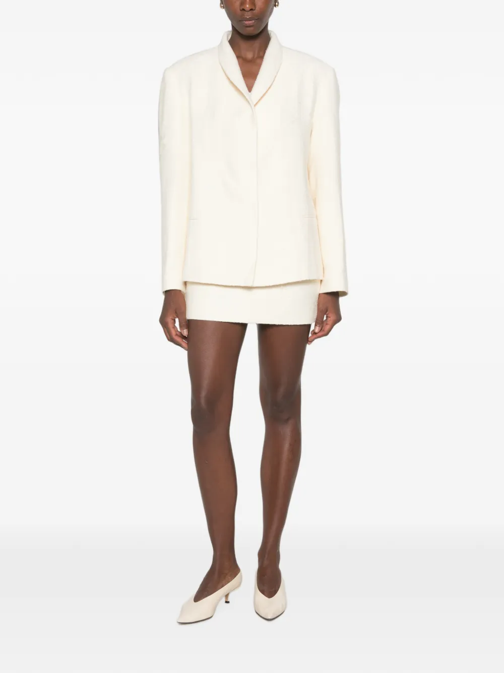 A.M.G. Mini-rok met zakken Beige