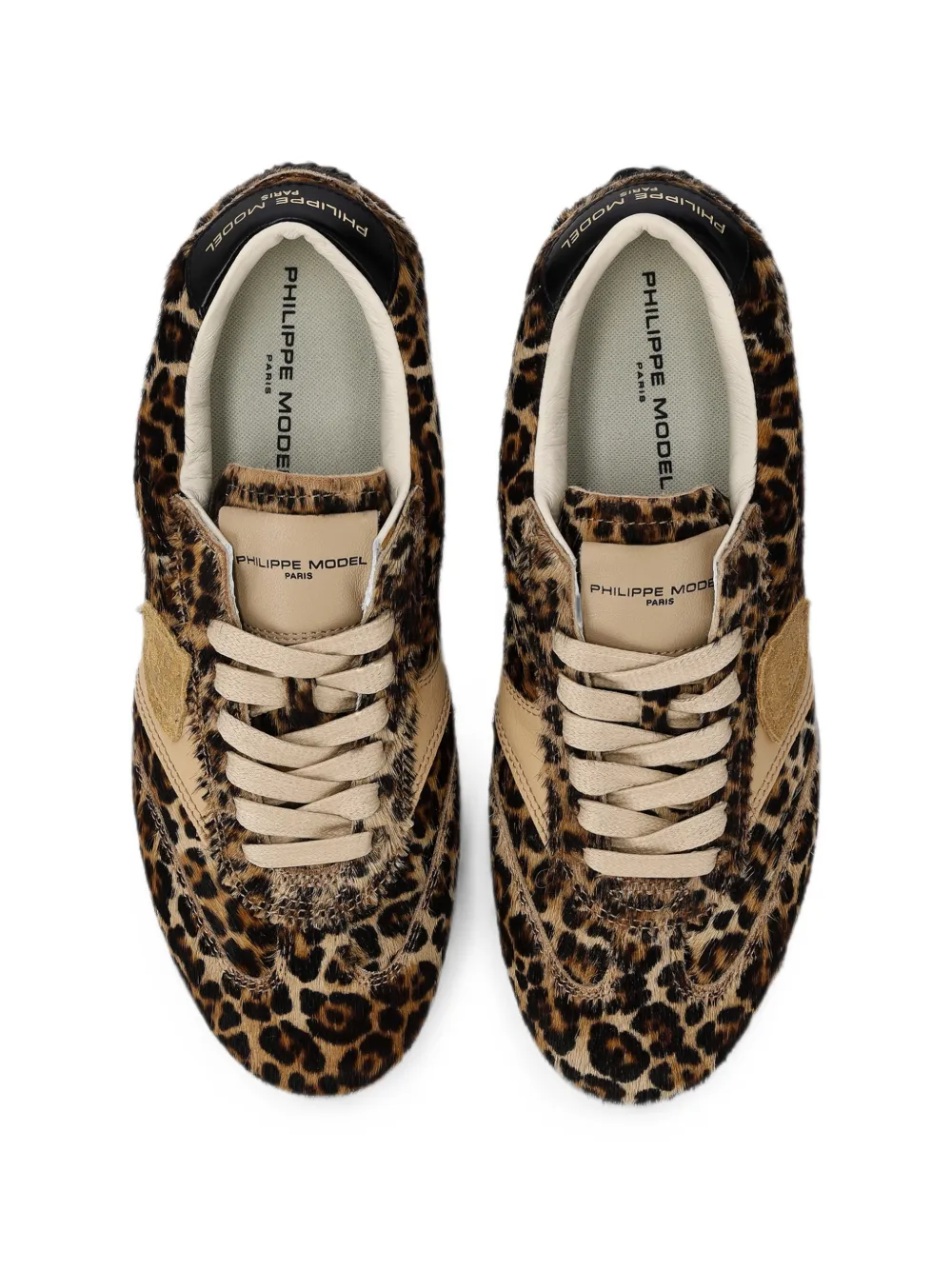 Philippe Model Paris Planche sneakers met luipaardprint Bruin