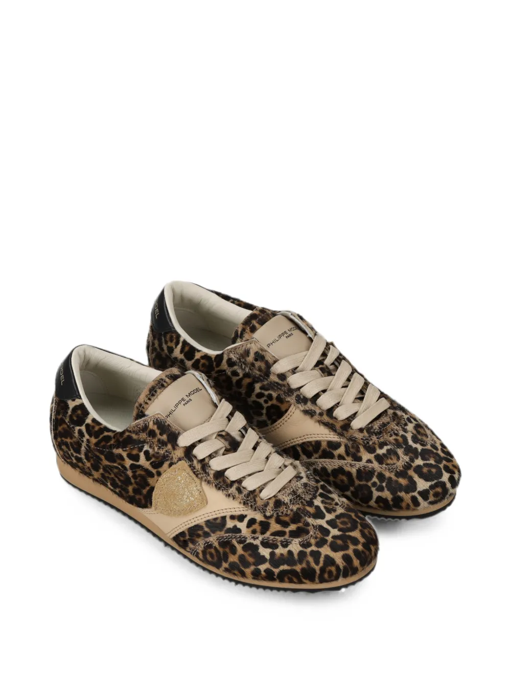 Philippe Model Paris Planche sneakers met luipaardprint Bruin