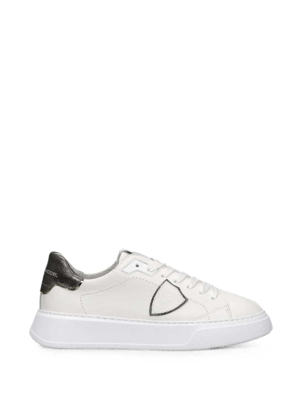 Philippe Model Paris Temple Low leren sneakers Wit