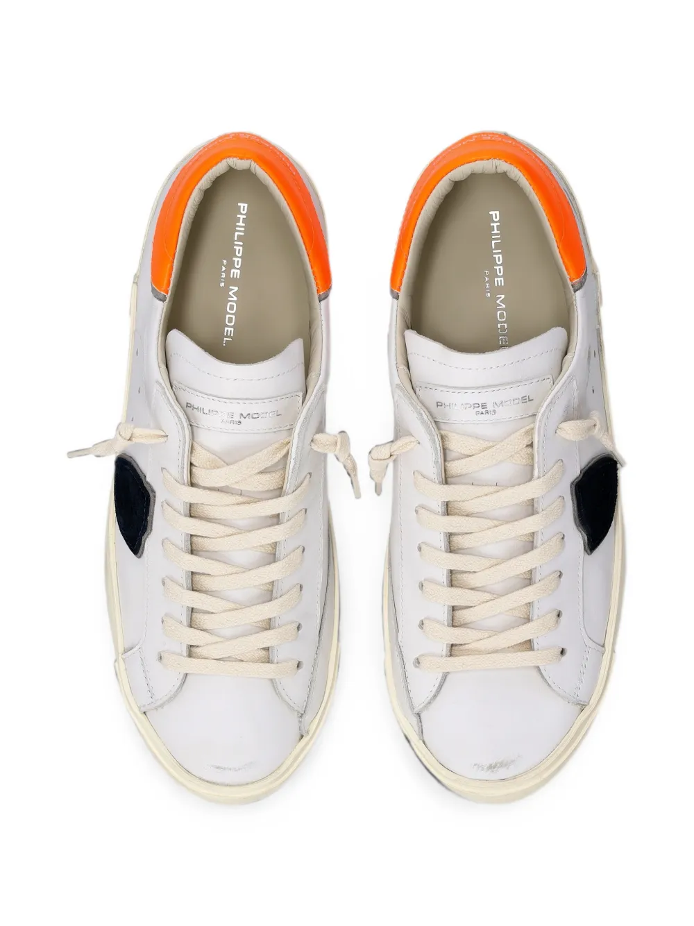 Philippe Model Paris PRSX leren sneakers met logo-patch Wit