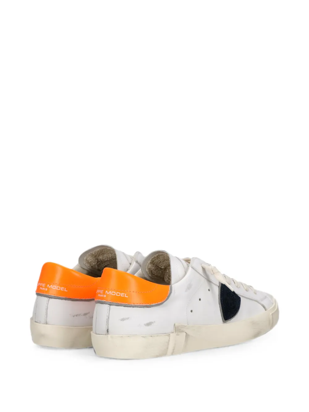 Philippe Model Paris PRSX leren sneakers met logo-patch Wit