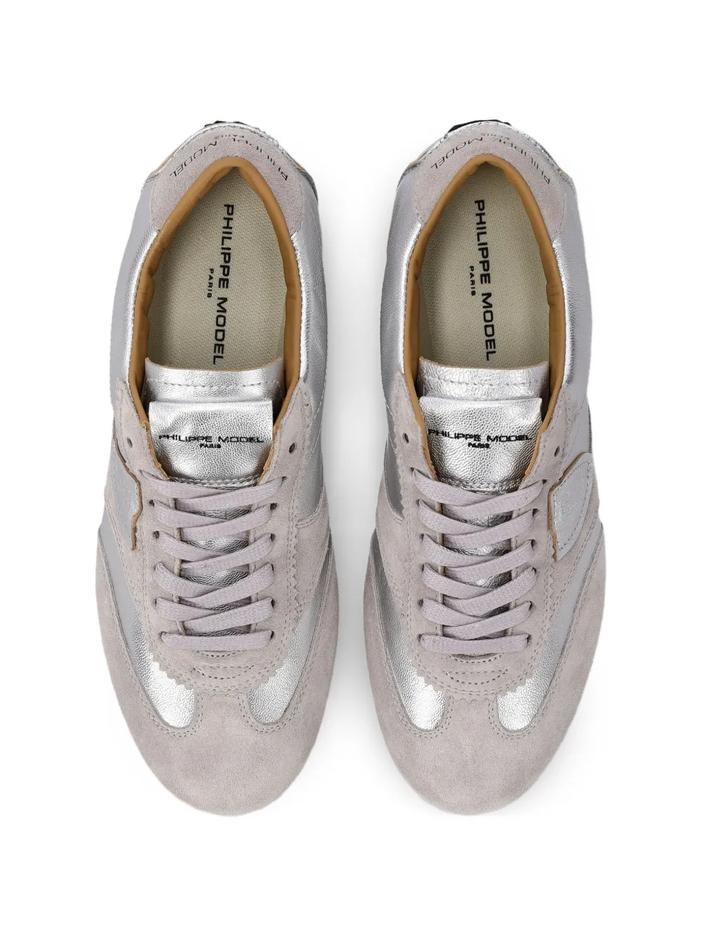 Philippe Model Paris Planche low panelled sneakers Zilver