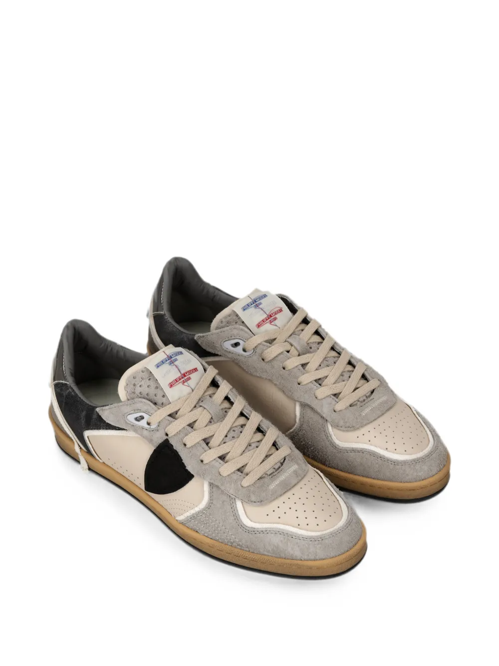 Philippe Model Paris Sneakers met leren vlakken Grijs