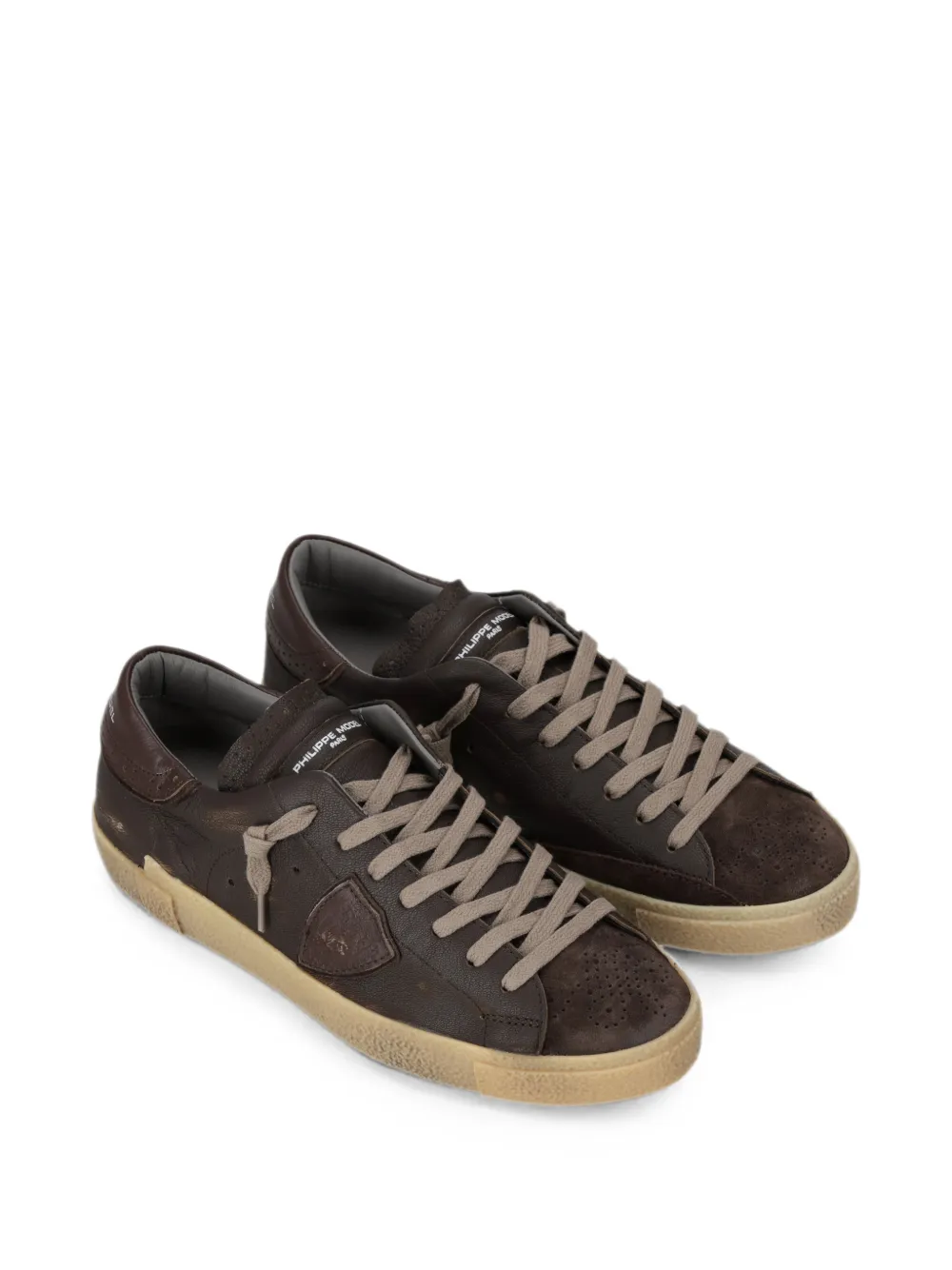 Philippe Model Paris Prsx logo-patch sneakers Bruin