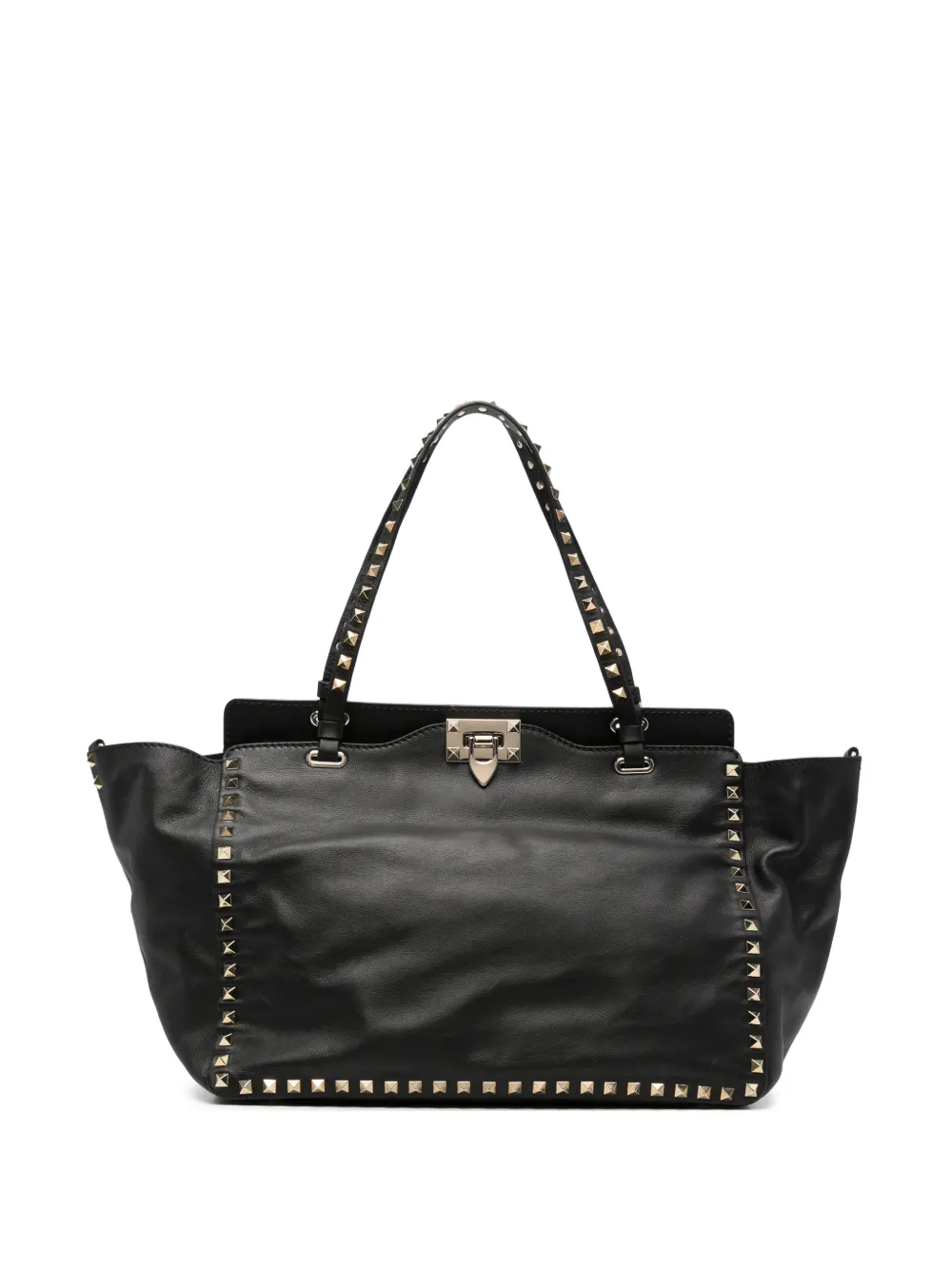 Valentino Garavani Pre-Owned 2010s Rockstud-embellishmnt shoulder bag - Nero